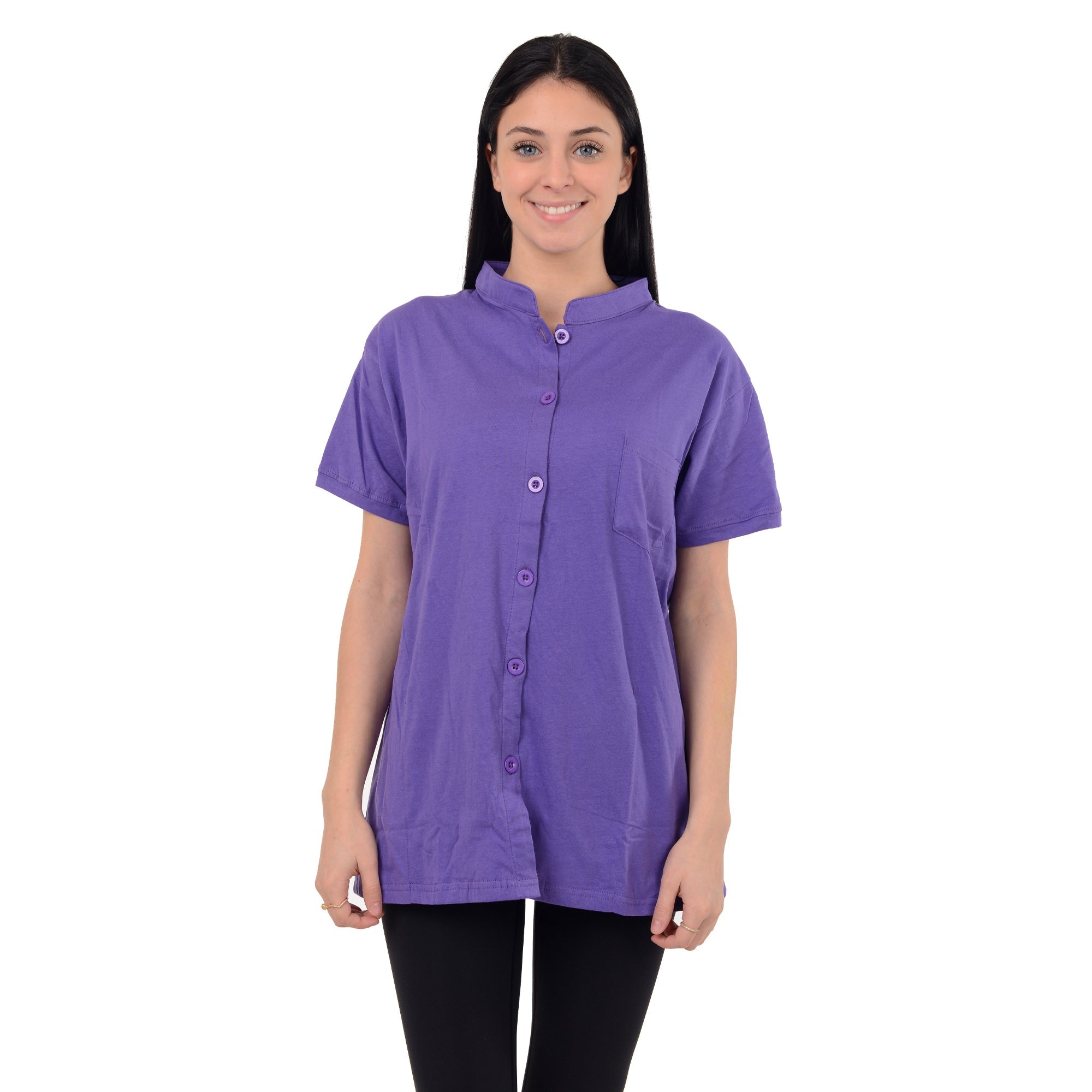 Post Mastectomy Band collar shirt with Drain pockets Camisole for Drain Management Systems